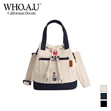 WHO.A.U 史蒂夫小熊22新款帆布包 whoau小方包 側背包 who a u 帆布手提包-陽光優選 歷史價格詳細信息
