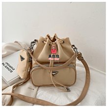 韓版百搭斜挎水桶包 兩條肩帶 質感休閒肩背包 休閒包 側背包 流行 精品 歷史價格詳細信息