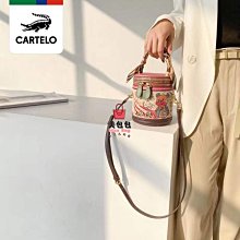 卡通水桶手提圓桶包新款韓版小眾時尚百搭腋下大容量便當包女 歷史價格詳細信息