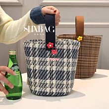 水桶包 小水桶包 迷你水桶包 圓筒包撞色小眾帆布水桶包2024潮高級感珍珠手拎斜背包 流行 歷史價格詳細信息