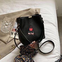 時尚新款韓版手提包 水桶包 女包 菜籃子 百搭 肩背包 側背包 斜挎包(2色) 歷史價格詳細信息