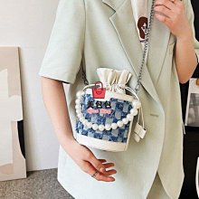 牛仔包帆布水桶包女夏天小包包2024包單肩包 斜挎包 流行 歷史價格詳細信息