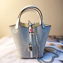 菜籃子包包女夏小眾設計感2022新款潮百搭手提水桶包斜挎鏈條小包【爆款特賣】 歷史價格詳細信息