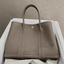 2023新款 花園包 真皮 手提包 大容量拼色撞色帆布拼真皮頭層牛皮 30公分 歷史價格詳細信息