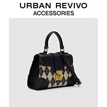 URBAN REVIVO2023秋冬女士簡約褶皺鏈條單肩斜挎包UAWB30269_佳美優品 歷史價格詳細信息
