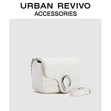 URBAN REVIVO2023秋冬女士簡約褶皺鏈條單肩斜挎包UAWB30269_佳美優品 歷史價格詳細信息
