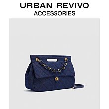 URBAN REVIVO2023秋冬女士簡約褶皺鏈條單肩斜挎包UAWB30269_佳美優品 歷史價格詳細信息