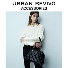 URBAN REVIVO2023秋冬女士簡約褶皺鏈條單肩斜挎包UAWB30269_佳美優品 歷史價格詳細信息