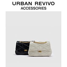 URBAN REVIVO2023秋冬女士簡約褶皺鏈條單肩斜挎包UAWB30269_佳美優品 歷史價格詳細信息