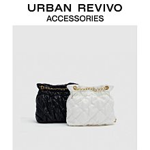 URBAN REVIVO2023秋冬女士簡約褶皺鏈條單肩斜挎包UAWB30269_佳美優品 歷史價格詳細信息
