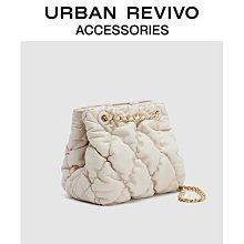 URBAN REVIVO2023秋冬女士簡約褶皺鏈條單肩斜挎包UAWB30269_佳美優品 歷史價格詳細信息