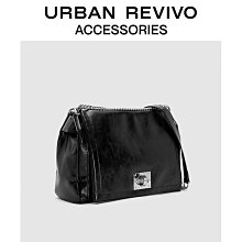 URBAN REVIVO2023秋冬女士簡約褶皺鏈條單肩斜挎包UAWB30269_佳美優品 歷史價格詳細信息