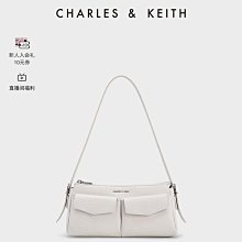 CHARLES & KEITH專櫃購買 單肩包 斜背包 復古腋下包女包 歷史價格詳細信息