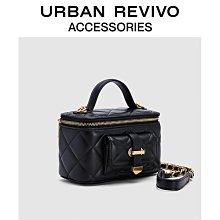 URBAN REVIVO2023秋冬女士簡約褶皺鏈條單肩斜挎包UAWB30269_佳美優品 歷史價格詳細信息