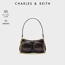 CHARLES & KEITH專櫃購買 單肩包 斜背包 復古腋下包女包 歷史價格詳細信息