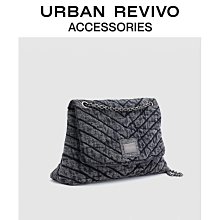 URBAN REVIVO2023秋冬女士簡約褶皺鏈條單肩斜挎包UAWB30269_佳美優品 歷史價格詳細信息