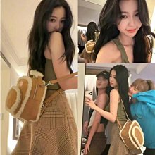 小眾設計羊羔毛馬鞍包包女2023新款冬季復古麂皮高級感毛絨斜挎包 歷史價格詳細信息