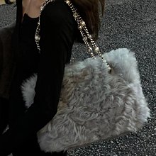 秋冬新品2023少女感毛絨單肩彩色針織大容量手提包包女軟糯託特包 歷史價格詳細信息