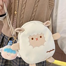 新品 斜挎包 單肩包??日系卡通帆布包女ins風百搭大容量單肩馬鞍包學生上課斜挎餃子包-惠誠小屋 歷史價格詳細信息