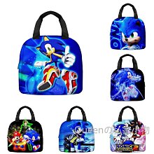 3D印花刺蝟索尼克sonic音速小子便當袋便當包卡通手提冰袋兒童午餐包手提袋托特包 歷史價格詳細信息