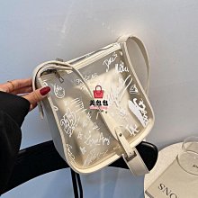 夏季透明包包女2024新款網紅時尚單肩女包休閑百搭通勤果凍托特包-心願便利店 歷史價格詳細信息