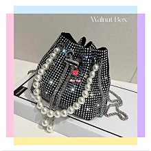 抽帶水桶包 珍珠手提包 2024夏季包包女 女生斜背包 小號手機包斜背包 菱格肩背包 休閒時尚側背包 ins風-時尚箱包 歷史價格詳細信息