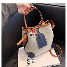 百搭送卡套髮圈 水桶包 精美斜跨 2024春夏潮水桶包大容量單肩手提斜挎包 流行 歷史價格詳細信息