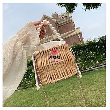 女包 編織包 水桶包 肩斜背包包 夏天小清新包2024潮單肩斜挎百搭ins編織包 流行 歷史價格詳細信息