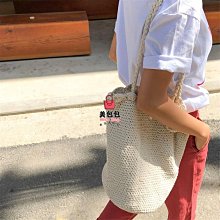單肩包 鏤空棉線編織包 新款夏天大容量法式草編包 海邊度假沙灘包女 歷史價格詳細信息
