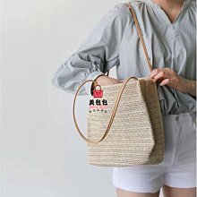 休閒編織包 女包 旅遊度假必備包包 單肩包 水桶包 ins百搭手提包 沙灘草編包 水桶包 肩背包 側背包 流行 歷史價格詳細信息