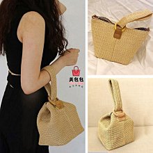 草編沙灘包包女百搭斜背水桶包編織包 4月上新 歷史價格詳細信息