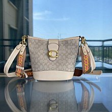 女士提手包揹包斜揹包斜揹包水桶包賽琳真皮高級感女包大容量老花復古等肩斜挎手提托特購物袋 流行 歷史價格詳細信息