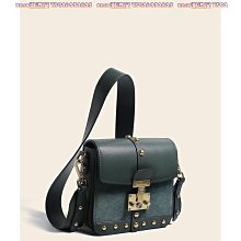 2024新款鉚釘百搭小方包復古迷你時尚真皮女包包高級感單肩斜挎包-zero潮流屋 歷史價格詳細信息