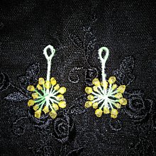 純手工布藝回憶中的阿勃勒花串耳環不鏽鋼勾針式或合金可調節夾式(單耳)/菲洛那手作 歷史價格詳細信息