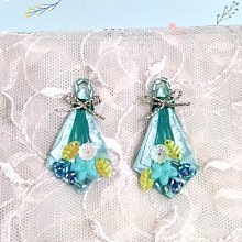 菲洛那手作:白色袖珍蕾絲禮服珠繡及刺繡不鏽鋼勾針式或合金可調節夾式耳環(單耳) 歷史價格詳細信息