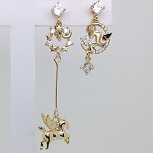 【艾法小舖】不對稱太陽月亮吊墜 無耳洞耳夾螺旋耳夾夾式耳環(手作款) 歷史價格詳細信息