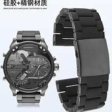 代用錶帶 手錶配件 適配迪賽手錶帶男款迷彩風皮帶DZ7427 DZ7401 DZ7421錶鏈配件28mm 歷史價格詳細信息