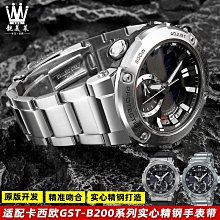 代用錶帶 適配G-SHOCK卡西歐GST-B400系列鋼鐵之心硅膠手錶帶 男防水錶鏈凸 歷史價格詳細信息