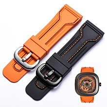 替換錶帶 硅膠錶帶男適配萬國天梭西鐵城勞力士沛納海華為GT防水運動硅膠鏈 歷史價格詳細信息