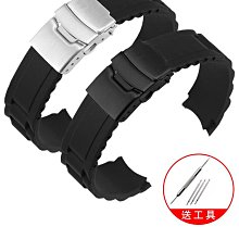 代用錶帶 弧口硅膠手錶帶代用精工卡西歐西鐵城天梭歐米茄黑色防水橡膠錶鏈 價格比較,價格查詢,歷史價格詳細信息