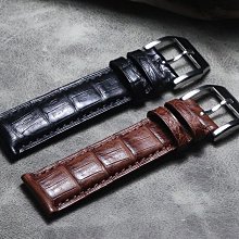 代用錶帶 皮錶帶 細膩順滑手感！優質美洲短吻鱷魚皮18mm20mm22mm真皮錶帶 歷史價格詳細信息