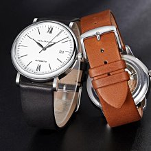 手錶帶 皮錶帶 鋼帶真皮手錶帶代用萬國西鐵城光動能BX1010-11L/02E復古棕男錶鏈22mm 歷史價格詳細信息