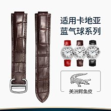 手錶配件 適用卡地亞Tank錶帶圓紋鱷魚皮男女坦克SOLO倫敦真皮手錶帶配件 歷史價格詳細信息