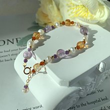 手作 招貴人 招財運 黃玉 紫晶 天然水晶 設計款 原創 送禮 手鏈 手鍊 伸縮鍊 歷史價格詳細信息
