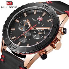 MINI FOCUS福克斯手錶石英錶時尚潮流假三眼防水皮錶帶MF0007G 價格比較,價格查詢,歷史價格詳細信息