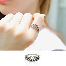 s925銀戒指皇冠白銅鍍鉑金S925戒指開口可調節仿銀飾品日韓歐美風格 歷史價格詳細信息