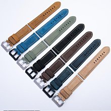 代用錶帶 磨砂皮手錶帶適配沛納海西鐵城艾戈勒天梭浪琴復古真皮錶帶男24mm 歷史價格詳細信息