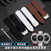 代用錶帶 適配宇博HUBLOT宇舶大爆炸恒寶經典融合凸口錶帶硅膠橡膠錶鏈19mm 歷史價格詳細信息