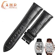 替換錶帶 文圖鱷魚皮錶帶代用卡地亞 Roadster跑車專用錶帶真皮手錶帶男女 歷史價格詳細信息
