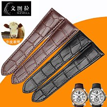 替換錶帶 代用錶帶 代用卡地亞山度士錶帶真皮男 鱷魚紋Santos100系列錶帶20 23 24mm 歷史價格詳細信息